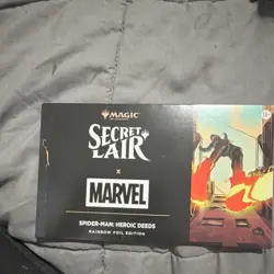 Wizards of the Coast MTG Secret Lair x Marvel Spider-Man Rainbow Foil 5 Cards - Image 1