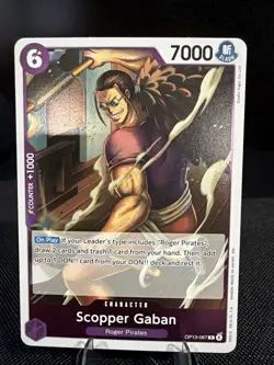 Scopper Gaban OP13-067 Foil Rare Carrying On His Will One Piece Card Game - Image 1
