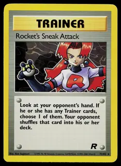 Pokemon Card - Rocket's Sneak Attack Team Rocket 72/82 Unlimited Rare - Image 1