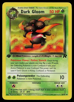 Pokemon Card - Dark Gloom Team Rocket 36/82 1st Edition Uncommon - Image 1