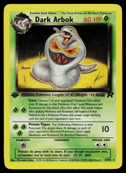 Pokemon Card - Dark Arbok Team Rocket 19/82 1st Edition Rare - Image 1