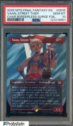 2025 MTG Final Fantasy Borderless Surge Foil #0535 Vann Street Theif PSA 10 - Image 1