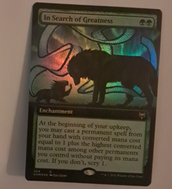 In Search of Greatness Extended Art FOIL NM Kaldheim MTG Magic the Gathering KHM - Image 1