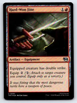 Hard-Won Jitte 0091 Teenage Mutant Ninja Turtles Magic: The Gathering Foil - Image 1