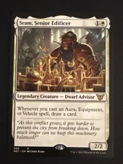 1x Sram, Senior Edificer (88) Commander: Kamigawa: Neon Dynasty LP MTG Magic x1 - Image 1