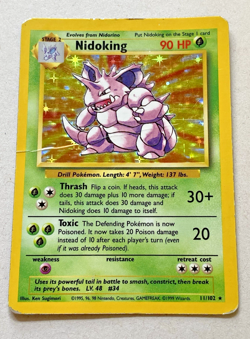 Nidoking 11/102 Pokemon TCG Base Set Holo HP - Image 1