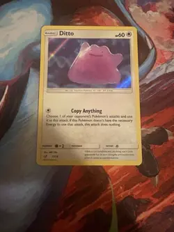 Pokemon TCG Ditto Detective Pikachu Holo Rare Card 17/18 - Image 1