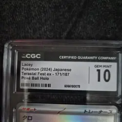 Pokemon Lacey 171/187 Reverse Terastal Festival JP CGC Gem Mint 10 Pokemon - Image 2