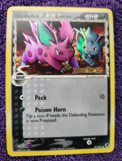 Nidoran (M) 57/101 Dragon Frontiers Stamped Reverse Holo Pokemon *NICE* - Image 1