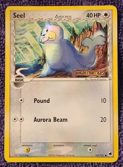 Seel 62/101 Dragon Frontiers Stamped Reverse Holo Pokemon *NICE* - Image 1