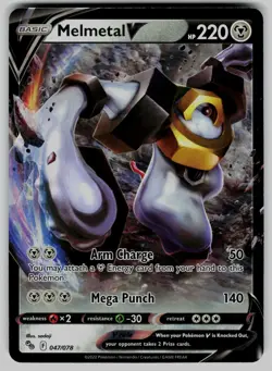 Melmetal V 047/078 Holo V Rare Pokemon GO Pokemon Near Mint - Image 1