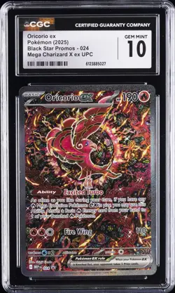 2025 POKEMON BLACK STAR PROMOS #024 ORICORIO EX CGC 10 GEM MINT - Image 1