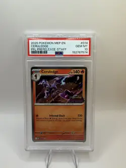 Pokemon Ceruledge Phantasmal Flames STAFF Prerelease Promo #014 PSA 10 Gem Mint - Image 1