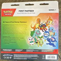 Pokemon TCG First Partner Illustration Collection Series 1 2021 2 Packs + Promo - Image 2