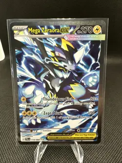 Pokemon Mega Zeraora ex 114/084 SIR ME05 Pitch Black English NM - Image 1