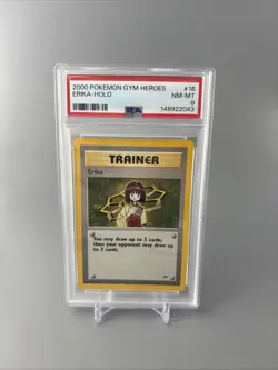 2000 POKEMON GYM HEROES #16 ERIKA-HOLO PSA 8 - Image 1