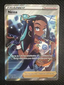 Pokemon TCG Nessa 183/185 Ultra Rare Full Art Trainer Holo Vivid Voltage EN - Image 1