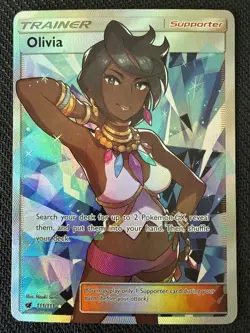Pokemon Crimson Invasion Olivia 111/111 Full Art Holo Ultra Rare NM - Image 1