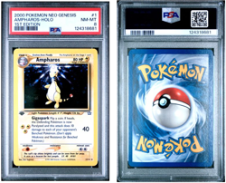 PSA NM-MT 8 2000 POKEMON NEO GENESIS 1ST EDITION #1 AMPHAROS-HOLO 1ST EDITION - Image 1