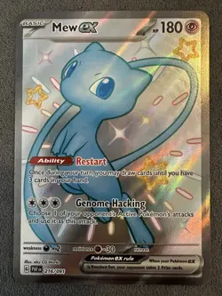 Mew ex 216/091 Shiny Ultra Rare Paldean Fates Pokemon Holo Near Mint - Image 1