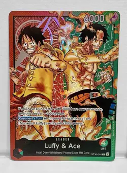 One Piece ST30-001 Parallel Alt Art Luffy & Ace Leader Card, Seals Deck & Other - Image 4