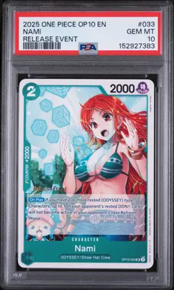2025 ONE PIECE OP10-ROYAL BLOOD RELEASE EVENT #033 NAMI PSA 10 - Image 1