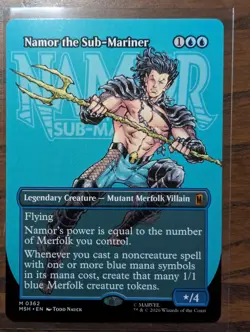 MTG Marvel Super Heroes 362 Namor the Sub-Mariner (Borderless Regular) Mythic - Image 1