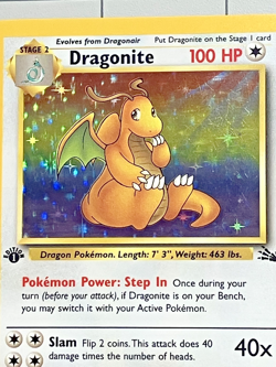Dragonite 4/62 Holo 1st Edition Pokemon Fossil LP - Image 4