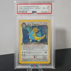 💎 Dark Dragonite Pokemon Rocket 1st Edition 5/82 Holo Rare PSA 6 💎 - Image 1