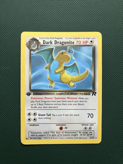 Pokemon TCG Dark Dragonite 22/82 1st Edition Team Rocket Non-Holo MP Condition - Image 1