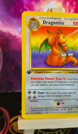 1st Edition Dragonite 19/62, 1999 Fossil Set, Non Holo Rare, Pokemon TCG LP - Image 2