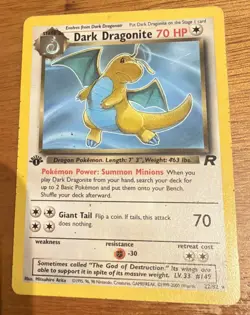 Dark Dragonite [Non-Holo] Pokemon Team Rocket #22/82 [1st Edition] - Image 1