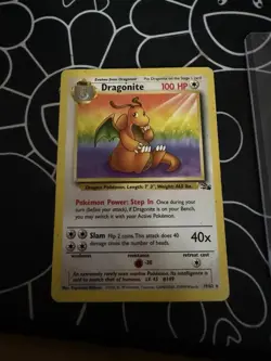 Pokemon Dragonite 19/62 1st Edition Fossil Set Non Holo Rare - Image 1