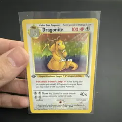Pokemon Dragonite 1st Edition Fossil Holo Rare 100 HP 1999 English - Image 2