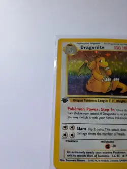 Pokemon TCG Dragonite Fossil Holo Card 4/62 Base Set 1st Edition 1999 - Image 2