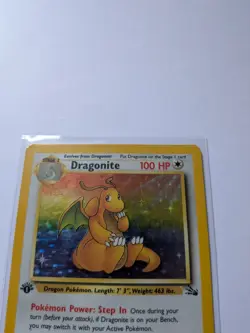 Pokemon TCG Dragonite Fossil Holo Card 4/62 Base Set 1st Edition 1999 - Image 4