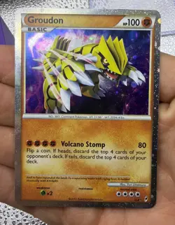Groudon (Shiny) Holofoil Shiny Holo Rare Call of Legends SL4 LP- Pokemon TCG - Image 2