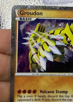 Groudon (Shiny) Holofoil Shiny Holo Rare Call of Legends SL4 LP- Pokemon TCG - Image 3