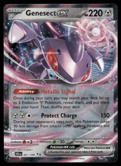 Pokemon Cards Genesect ex 067/086 Black Bolt Holo Double Rare NM *4 - Image 1