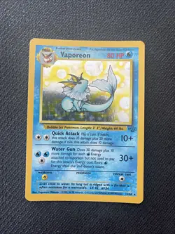 Vaporeon 12/64 Jungle Holo Rare Pokemon Card - Image 1