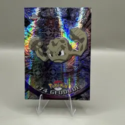 !!Read Geodude spectra 2000 Topps Chrome Card Spectra Pokemon #74 miscut at top - Image 1