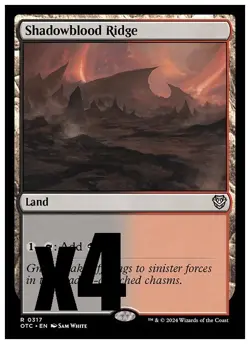 MTG | Shadowblood Ridge (x4 Playset) | (NM) Commander: Thunder Junction - Image 1