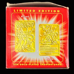 SEALED 1999 Burger King Pokemon Mewtwo 23K Gold Plated Pokemon Trading Card - Image 3
