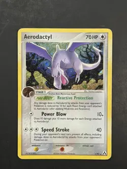 Pokemon Aerodactyl 1/92 Holo EX Legend Maker Rare DMG HP Creased Card - Image 1