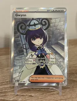 Pokemon TCG Gwynn 109/084 Ultra Rare Full Art Pitch Black PBL EN NM - Image 1