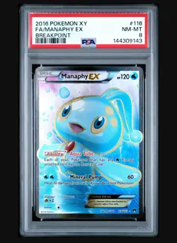 PSA 8 - Manaphy EX - 116/122 Breakpoint - Pokemon - Image 1