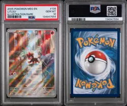 Litleo 139/132 Illustration Rare Mega Evolution Pokemon PSA 10 - Image 3