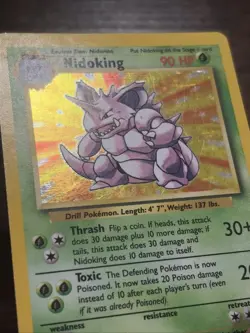 Nidoking 11/102 Holo Holo Rare Base Set Unlimited Pokemon Holo LP- - Image 2