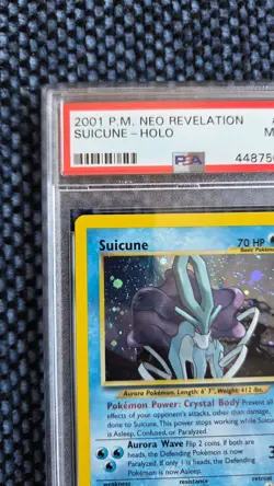 Pokemon Suicune Neo Revelation Holo Rare #14 PSA 9 Mint - Image 2