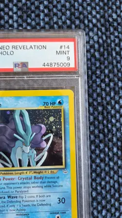 Pokemon Suicune Neo Revelation Holo Rare #14 PSA 9 Mint - Image 3